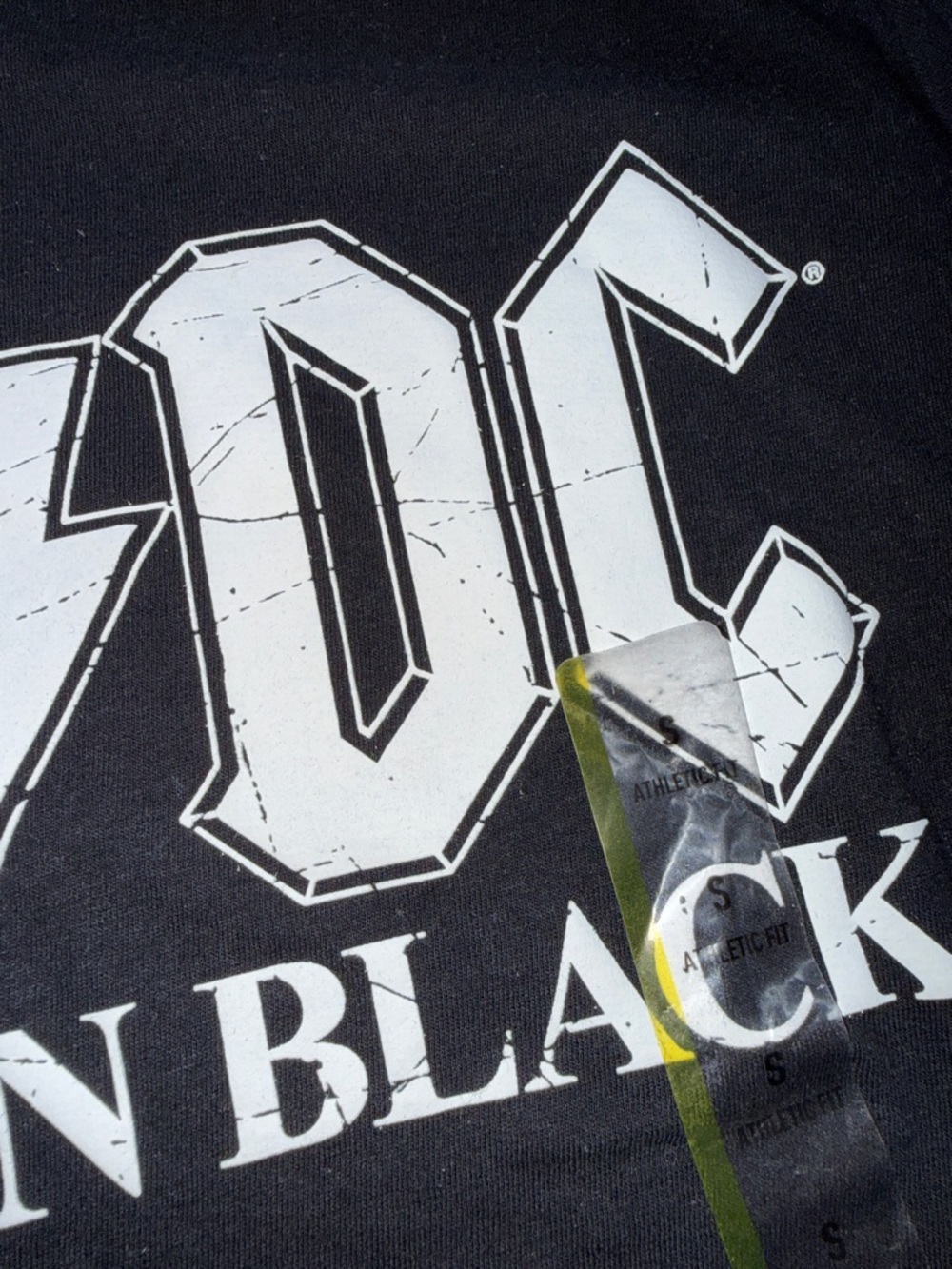 AC/DC 'Back In Black' Short Sleeve Shirt Athletic Fit ACDC - Picture 4 of 4